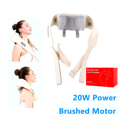 Foreverlily-Masajeador Inalámbrico Para Cuello Y Hombros, Chal De Masaje Para Amasar Hombros Y Espalda, Masajeador Cervical Para Cuello Trapezius, 26W