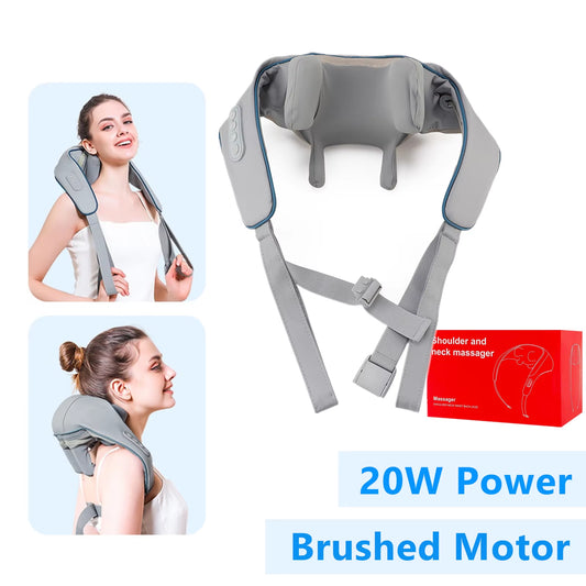 Foreverlily-Masajeador Inalámbrico Para Cuello Y Hombros, Chal De Masaje Para Amasar Hombros Y Espalda, Masajeador Cervical Para Cuello Trapezius, 26W